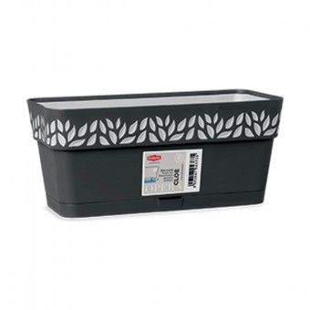 Floreira Plstico Grafite 30 cm