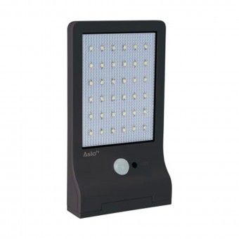 Aplique Solar com Sensor Preto Aslo