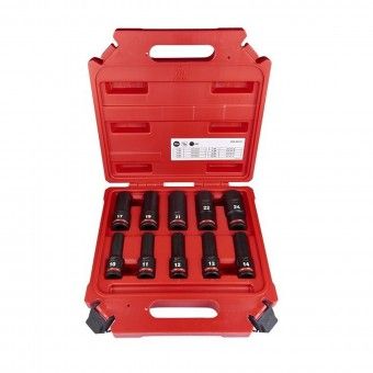 Jogo Chaves de Caixa Longas de Impacto 1/2" 10 Peas Milwaukee