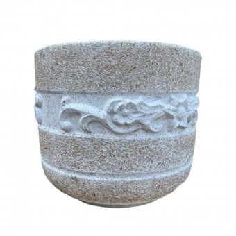 Vaso Decorativo Floral Redondo 49x43cm Cimento ACB Vaso Decorativo Floral Redondo 49x43cm Cimento ACB