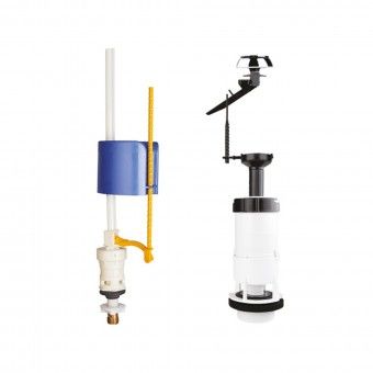 Kit Descarga Simples com Entrada de Água Inferior Uni Bottom e Push ECO OLI Kit Descarga Simples com Entrada de Água Inferior Uni Bottom e Push ECO OLI