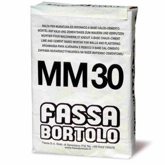 Fassa MM30 Argamassa Cimentícia para Alvenaria Cinza 25Kg Fassa MM30 Argamassa Cimentícia para Alvenaria Cinza 25Kg